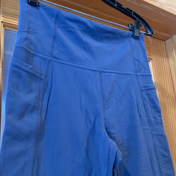 Women's Athleta Inclination Moto Tight Slate Blue Gray Athletic Leggings MT - Picture 5 of 10